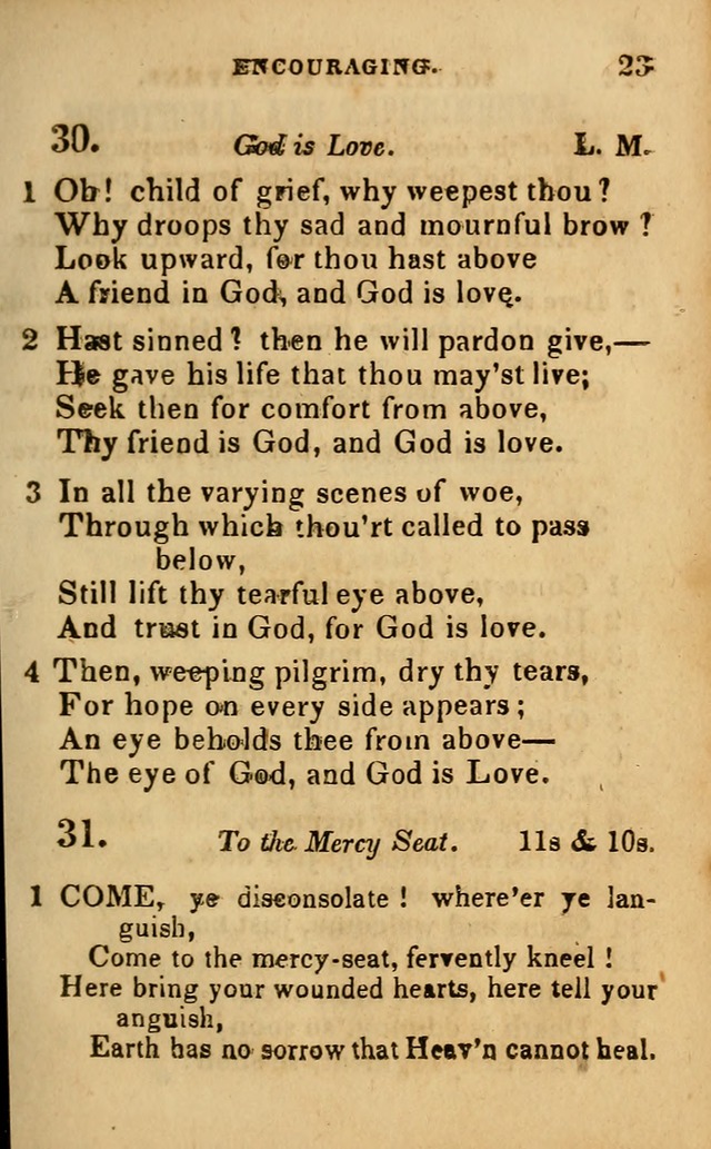 Oberlin social & sabbath school hymn book page 23