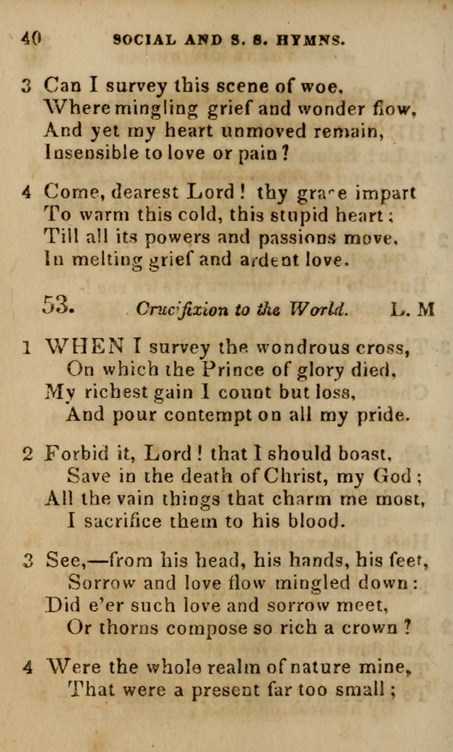 Oberlin social & sabbath school hymn book page 40