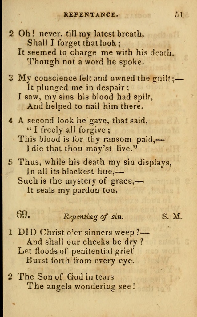 Oberlin social & sabbath school hymn book page 51