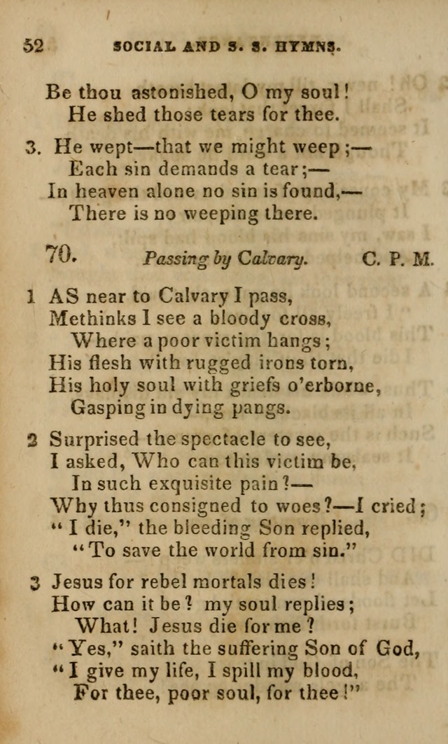 Oberlin social & sabbath school hymn book page 52