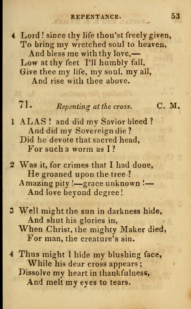 Oberlin social & sabbath school hymn book page 53