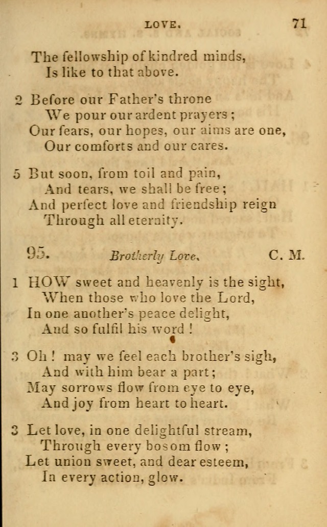 Oberlin social & sabbath school hymn book page 71