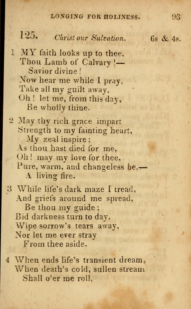 Oberlin social & sabbath school hymn book page 93