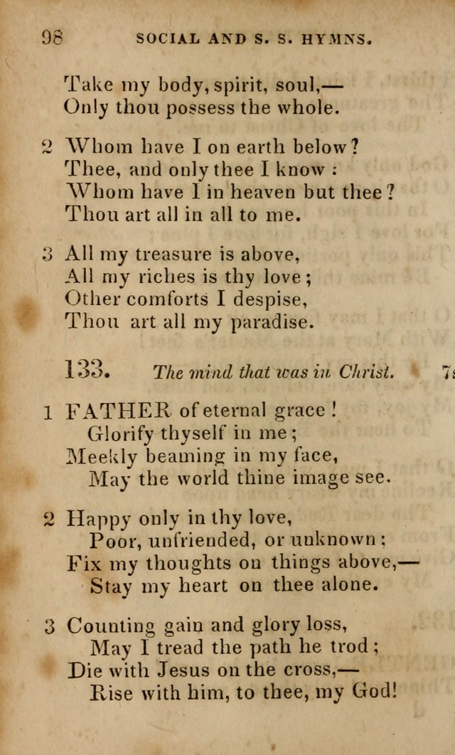 Oberlin social & sabbath school hymn book page 98