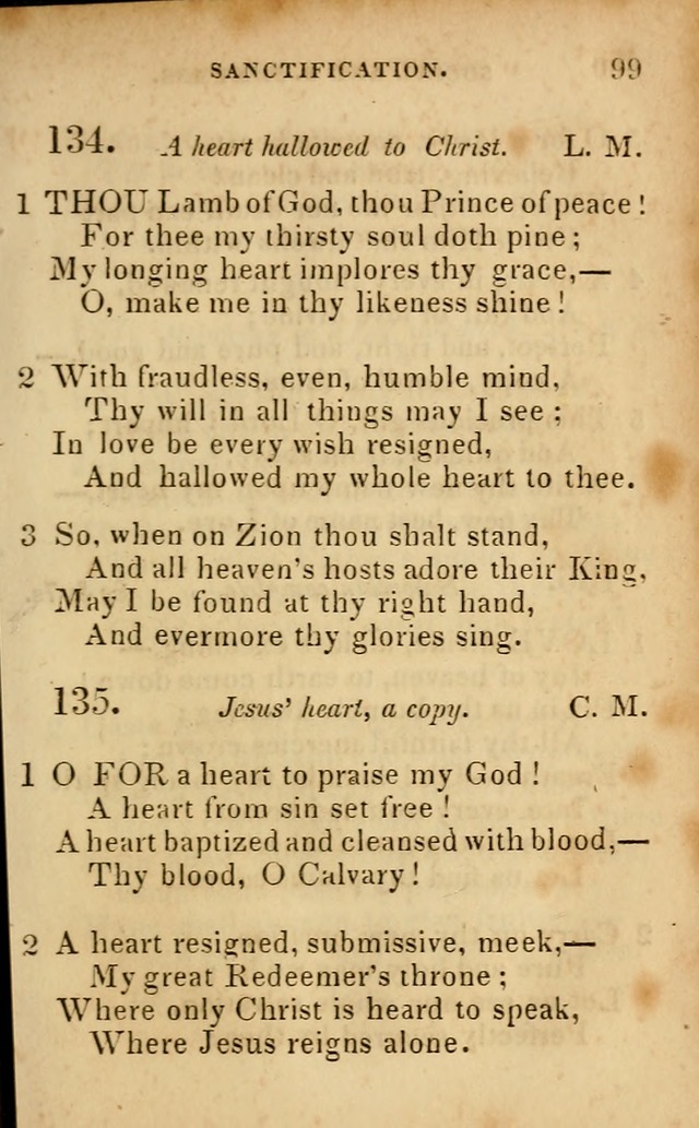 Oberlin social & sabbath school hymn book page 99