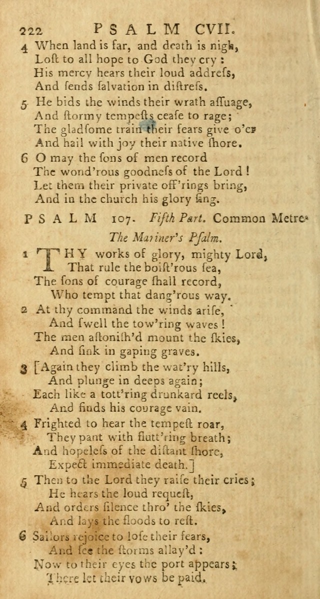 Psalms: carefully suited to the Christian worship in the United States of America: being an improvement of the old versions of the Psalms of David page 198