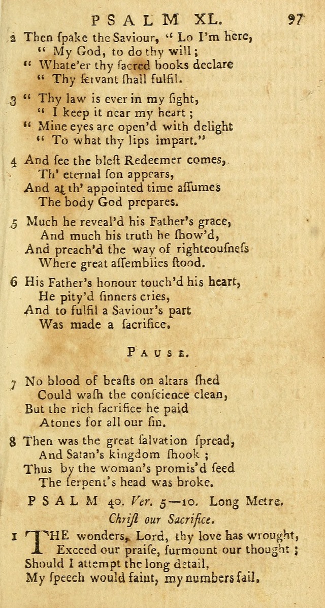 Psalms: carefully suited to the Christian worship in the United States of America: being an improvement of the old versions of the Psalms of David page 73