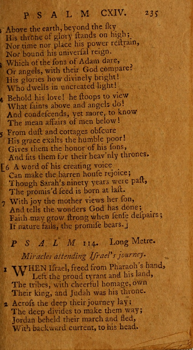 Psalms, carefully suited to the Christian worship in the United States of America: being an improvement of the old version of the Psalms of David ; allowed by the reverend Synod of New York and Philad page 235