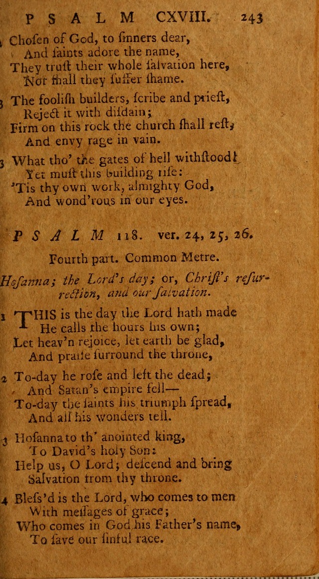 Psalms, carefully suited to the Christian worship in the United States of America: being an improvement of the old version of the Psalms of David ; allowed by the reverend Synod of New York and Philad page 245