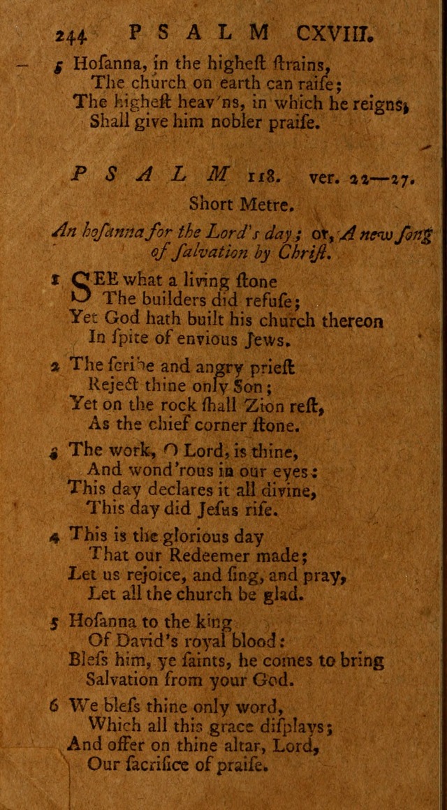 Psalms, carefully suited to the Christian worship in the United States of America: being an improvement of the old version of the Psalms of David ; allowed by the reverend Synod of New York and Philad page 246