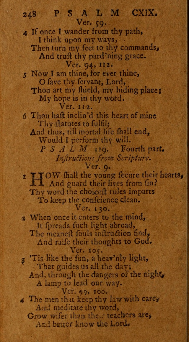 Psalms, carefully suited to the Christian worship in the United States of America: being an improvement of the old version of the Psalms of David ; allowed by the reverend Synod of New York and Philad page 250