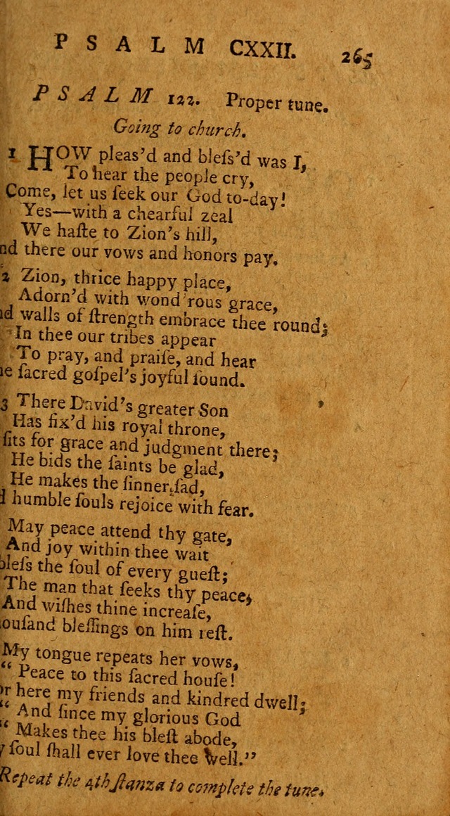 Psalms, carefully suited to the Christian worship in the United States of America: being an improvement of the old version of the Psalms of David ; allowed by the reverend Synod of New York and Philad page 267