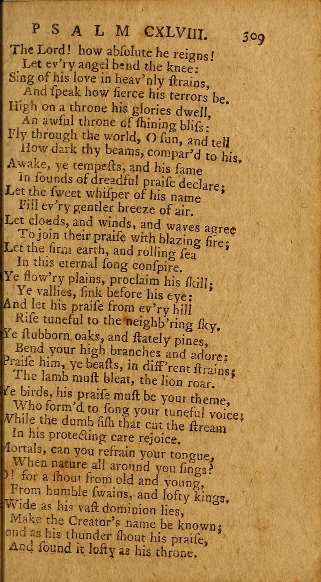 Psalms, carefully suited to the Christian worship in the United States of America: being an improvement of the old version of the Psalms of David ; allowed by the reverend Synod of New York and Philad page 311
