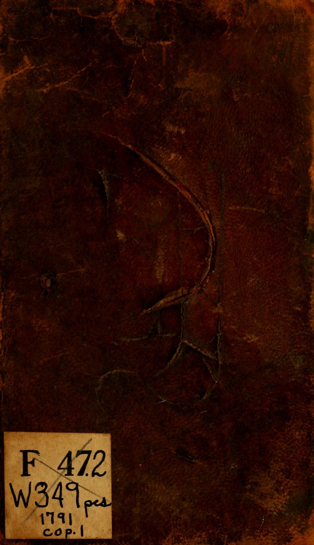 Psalms, carefully suited to the Christian worship in the United States of America: being an improvement of the old version of the Psalms of David ; allowed by the reverend Synod of New York and Philad page cover
