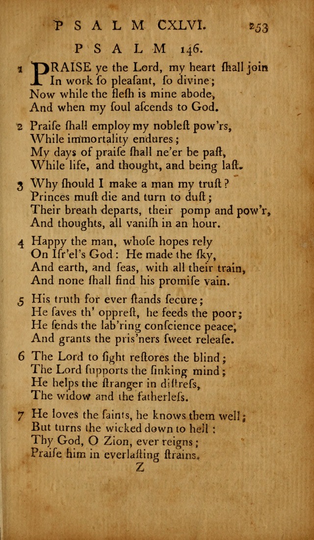 The Psalms of David: with hymns and spiritual songs: also, the catechism, confession of faith, and liturgy of the Reformed Church in the Netherlands page 253