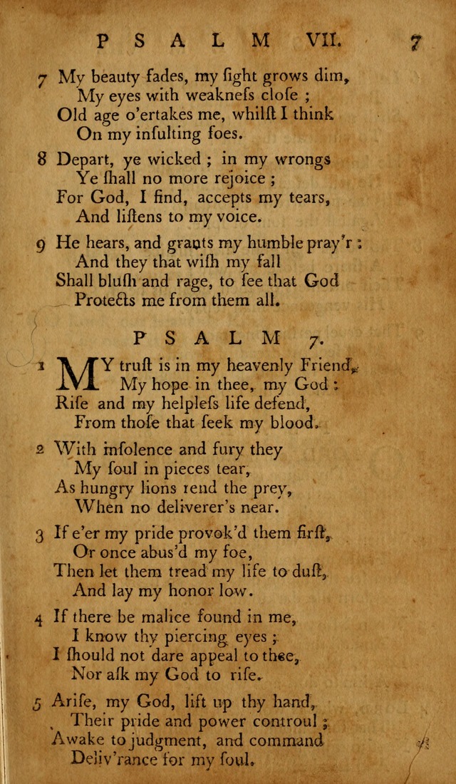 The Psalms of David: with hymns and spiritual songs: also, the catechism, confession of faith, and liturgy of the Reformed Church in the Netherlands page 7