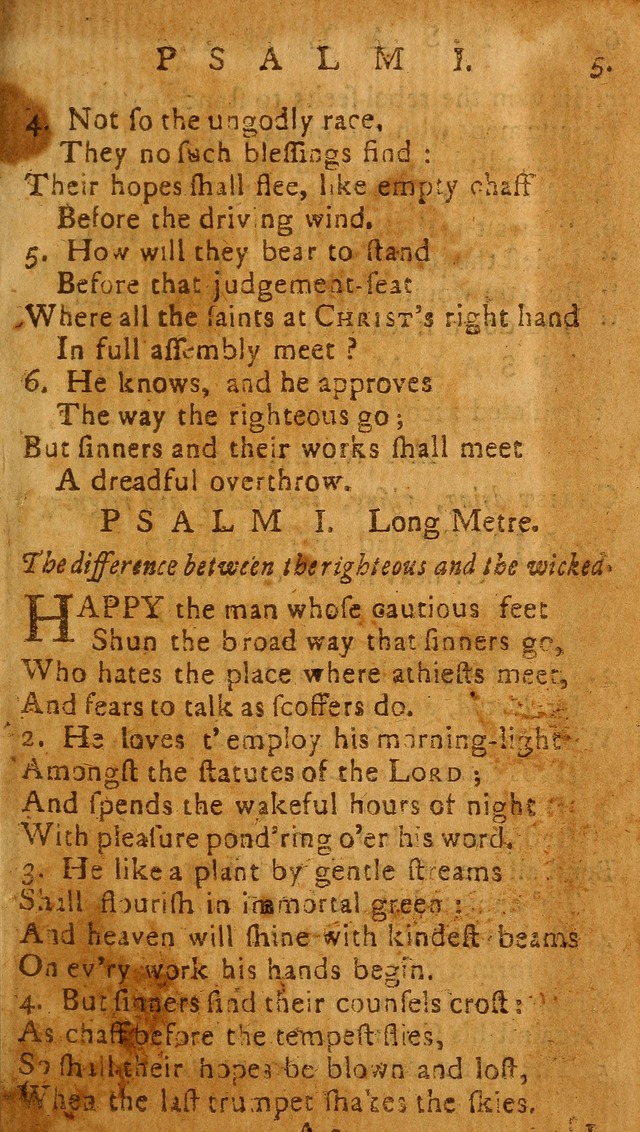 The Psalms of David: imitated in the language of the New Testament, and applied to the Christian state and worship page 5