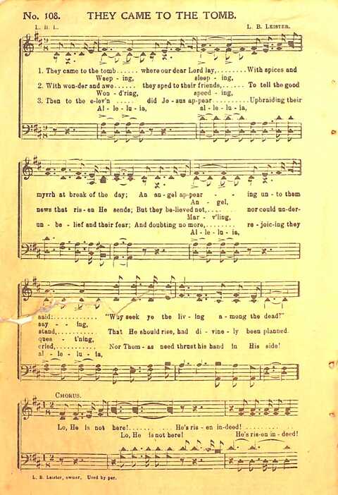 Praise Evangel: for Sunday-schools, revivals, singing-schools, conventions and general use in Christian work and worship page 108