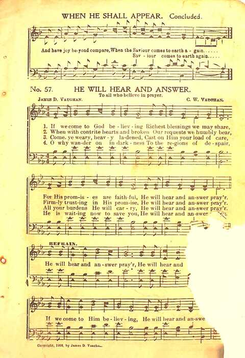 Praise Evangel: for Sunday-schools, revivals, singing-schools, conventions and general use in Christian work and worship page 57