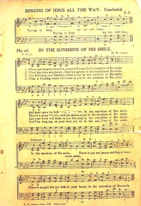 Praise Evangel: for Sunday-schools, revivals, singing-schools, conventions and general use in Christian work and worship page 67