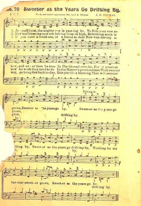 Praise Evangel: for Sunday-schools, revivals, singing-schools, conventions and general use in Christian work and worship page 70