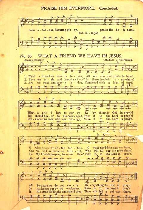 Praise Evangel: for Sunday-schools, revivals, singing-schools, conventions and general use in Christian work and worship page 85