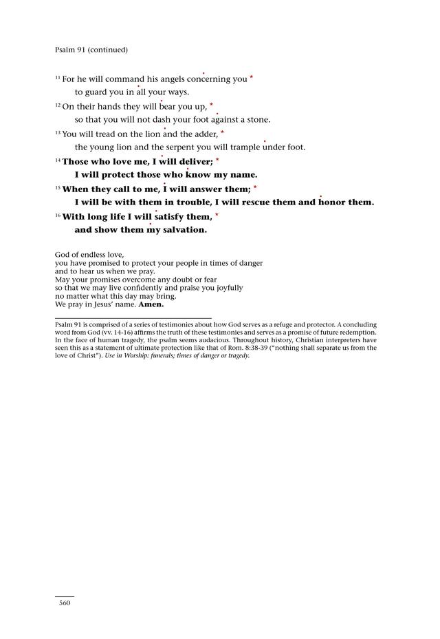Psalms for All Seasons: a complete Psalter for worship page 562