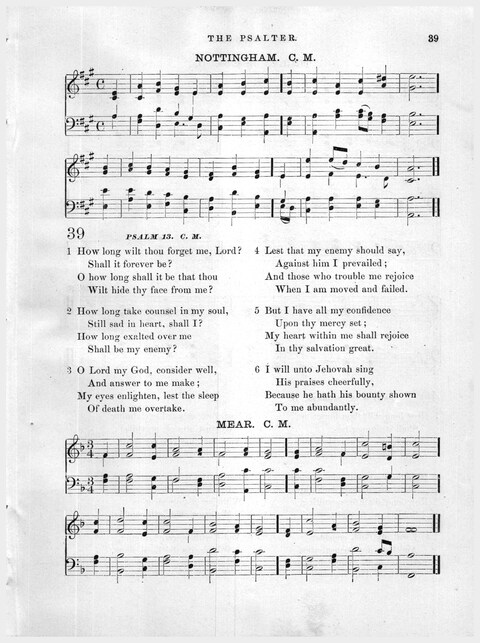 The Psalms and Hymns: with the doctrinal standards and liturgy of the true Reformed Protestant Dutch church page 39