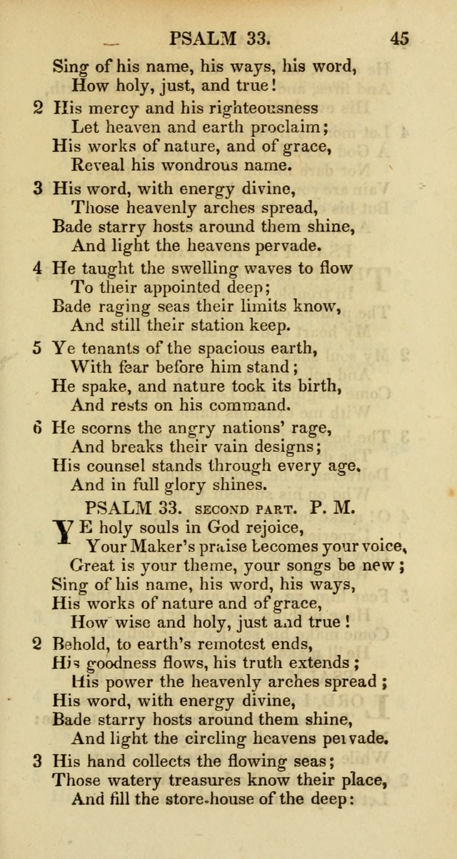 Psalms and Hymns Adapted to Public Worship, and Approved by the General Assembly of the Presbyterian Church in the United States of America page 45