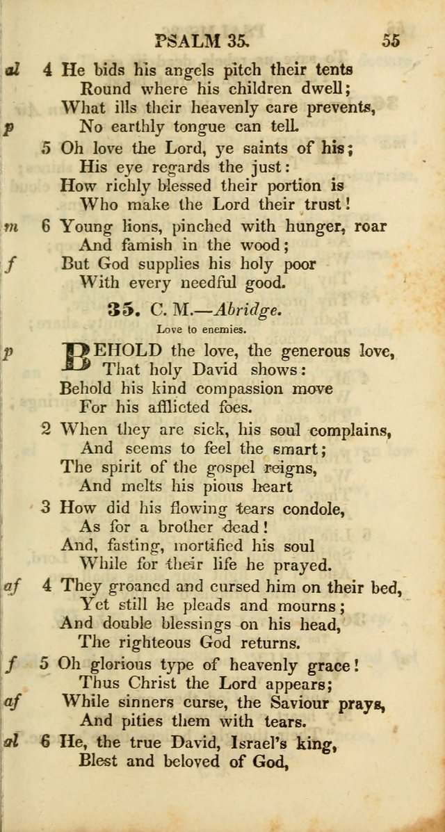 Psalms and Hymns, Adapted to Public Worship: and approved by the General Assembly of the Presbyterian Church in the United States of America: the latter being arranged according to subjects... page 55