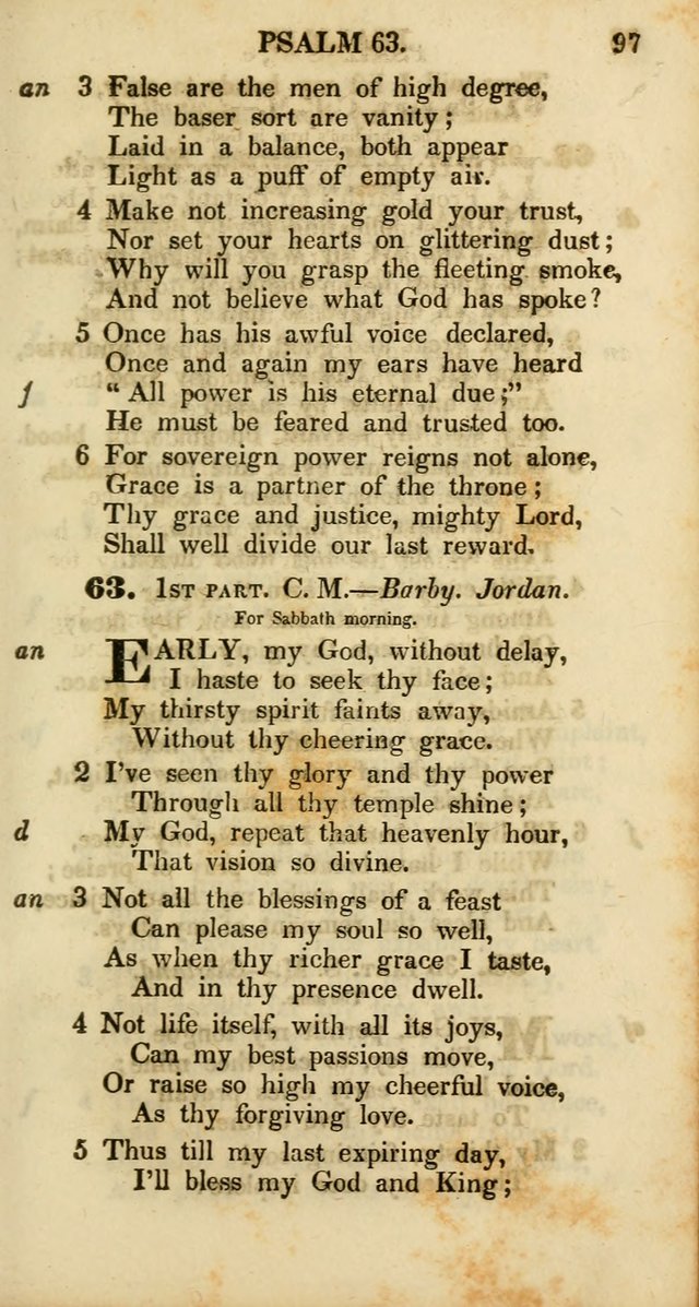 Psalms and Hymns, Adapted to Public Worship: and approved by the General Assembly of the Presbyterian Church in the United States of America: the latter being arranged according to subjects... page 97