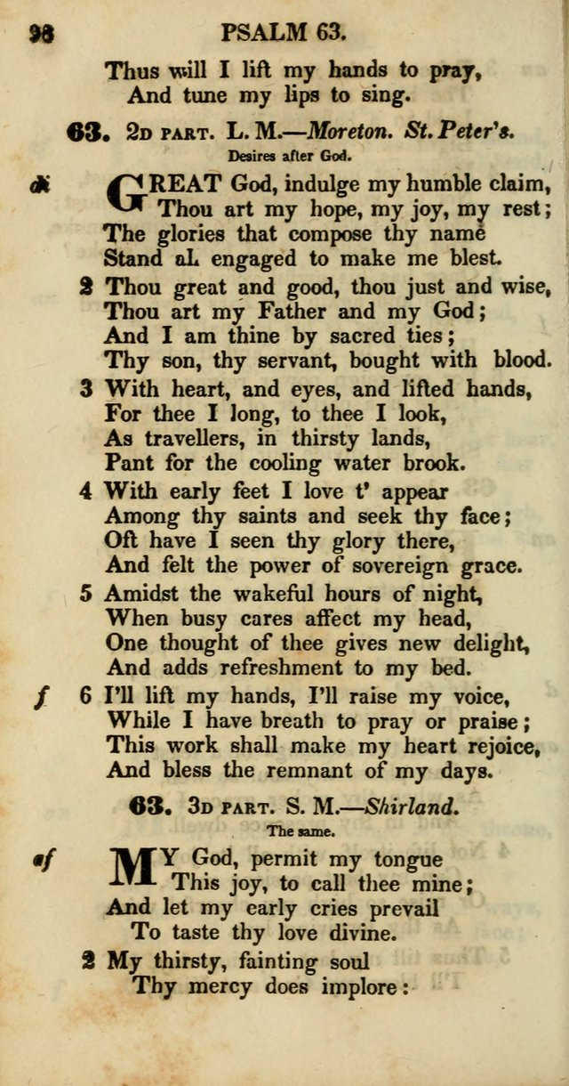 Psalms and Hymns, Adapted to Public Worship: and approved by the General Assembly of the Presbyterian Church in the United States of America: the latter being arranged according to subjects... page 98