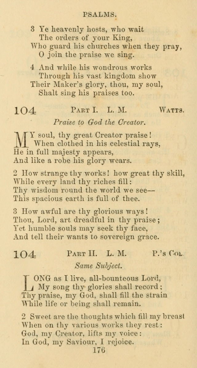 Psalms and Hymns: adapted to social, private and public worship in the Cumberland Presbyterian Chruch page 176