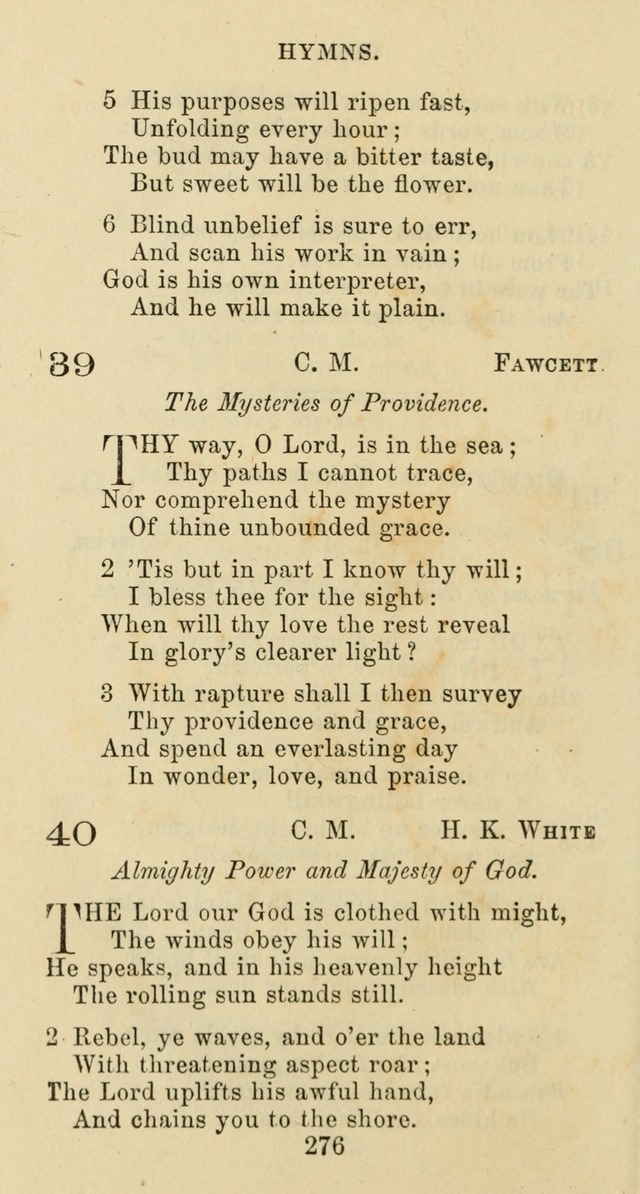 Psalms and Hymns: adapted to social, private and public worship in the Cumberland Presbyterian Chruch page 276