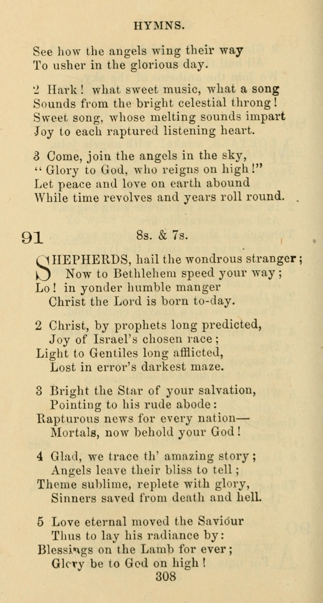 Psalms and Hymns: adapted to social, private and public worship in the Cumberland Presbyterian Chruch page 308