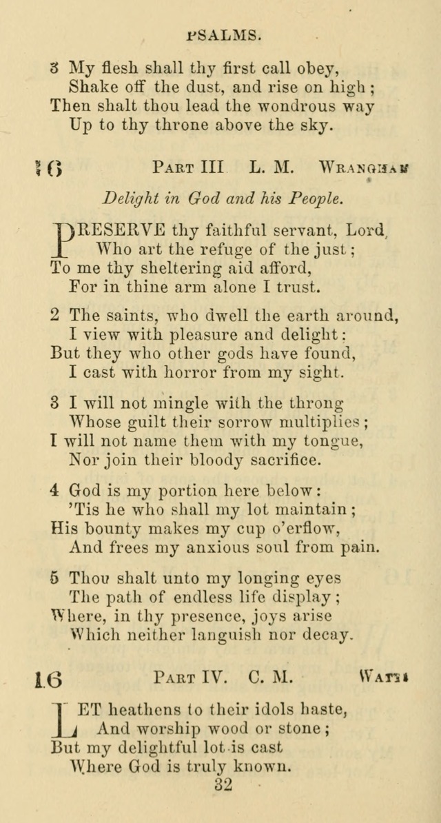 Psalms and Hymns: adapted to social, private and public worship in the Cumberland Presbyterian Chruch page 32