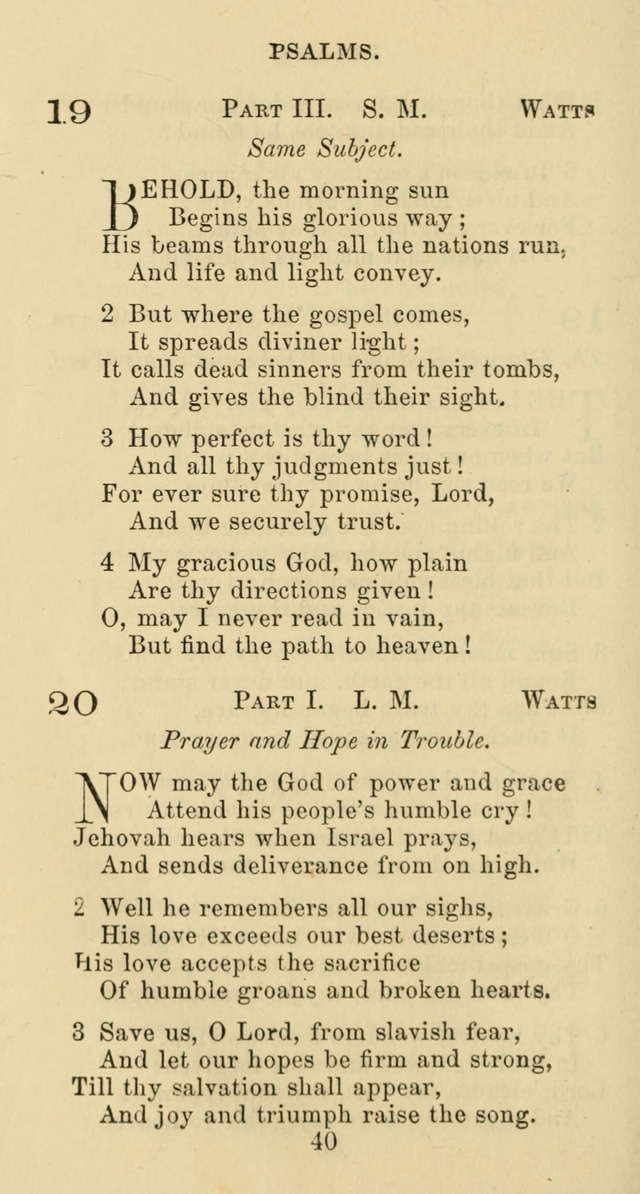Psalms and Hymns: adapted to social, private and public worship in the Cumberland Presbyterian Chruch page 40