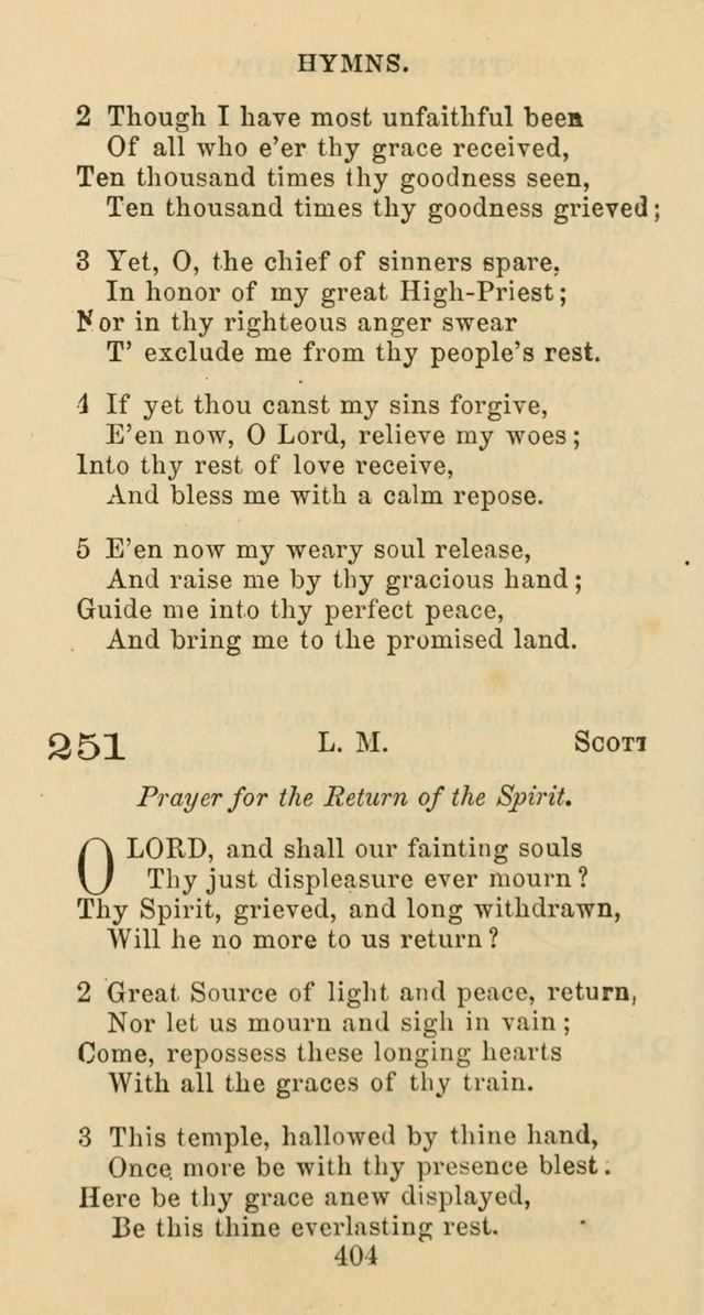 Psalms and Hymns: adapted to social, private and public worship in the Cumberland Presbyterian Chruch page 404