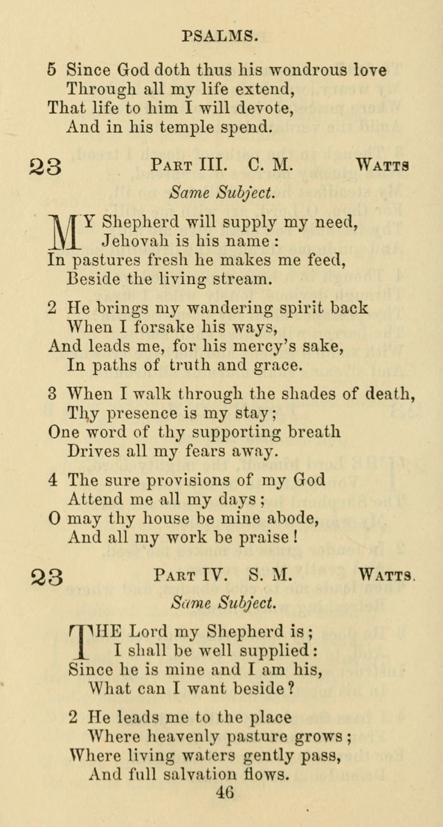 Psalms and Hymns: adapted to social, private and public worship in the Cumberland Presbyterian Chruch page 46