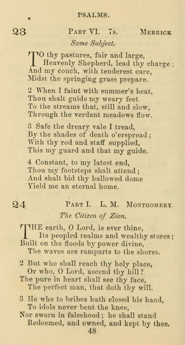 Psalms and Hymns: adapted to social, private and public worship in the Cumberland Presbyterian Chruch page 48