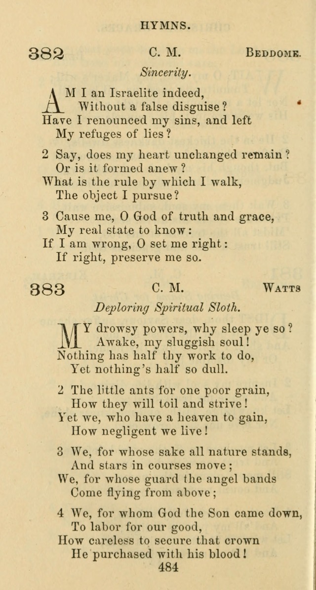 Psalms and Hymns: adapted to social, private and public worship in the Cumberland Presbyterian Chruch page 484