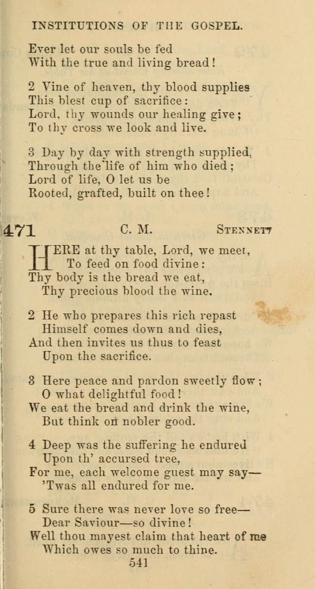 Psalms and Hymns: adapted to social, private and public worship in the Cumberland Presbyterian Chruch page 541