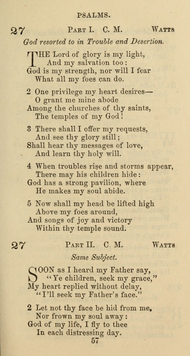 Psalms and Hymns: adapted to social, private and public worship in the Cumberland Presbyterian Chruch page 57