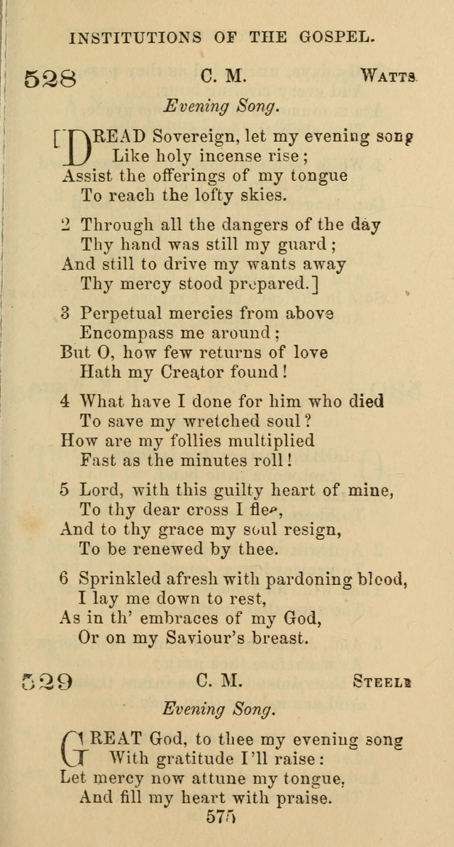 Psalms and Hymns: adapted to social, private and public worship in the Cumberland Presbyterian Chruch page 575