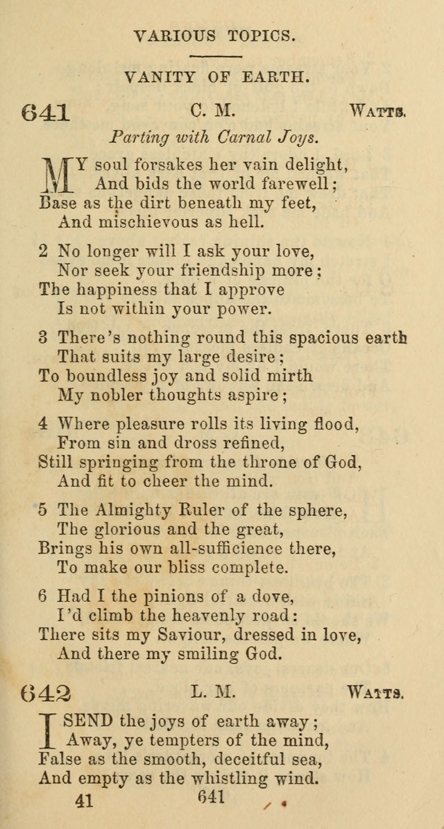Psalms and Hymns: adapted to social, private and public worship in the Cumberland Presbyterian Chruch page 641