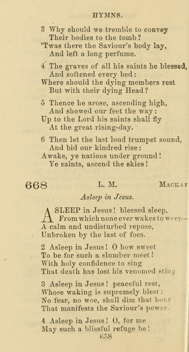 Psalms and Hymns: adapted to social, private and public worship in the Cumberland Presbyterian Chruch page 658