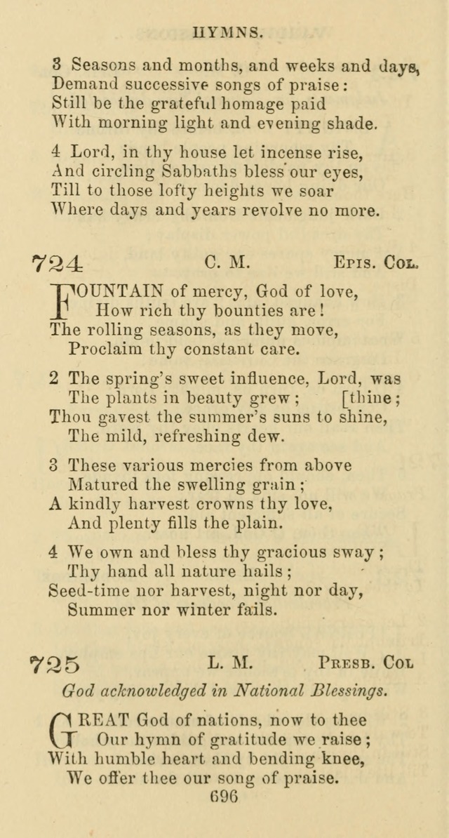Psalms and Hymns: adapted to social, private and public worship in the Cumberland Presbyterian Chruch page 696