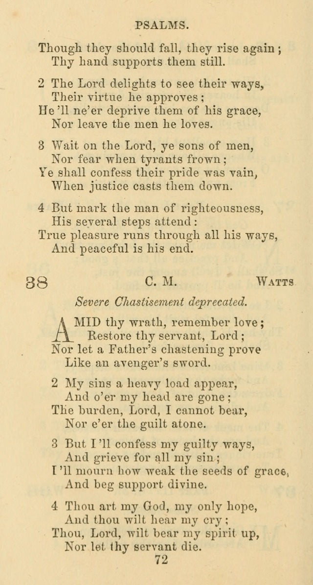 Psalms and Hymns: adapted to social, private and public worship in the Cumberland Presbyterian Chruch page 72