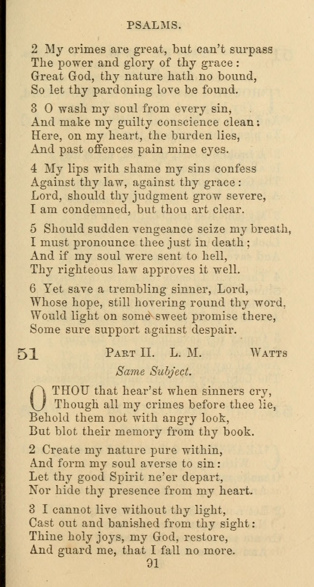 Psalms and Hymns: adapted to social, private and public worship in the Cumberland Presbyterian Chruch page 91