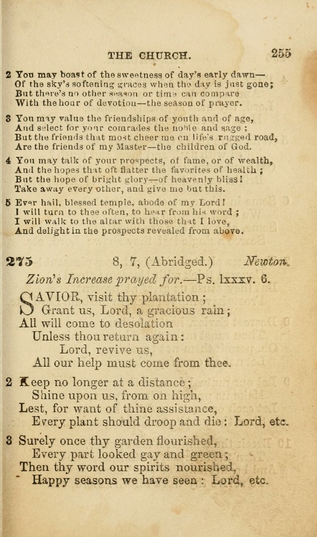 Pocket Hymns: original and selected. designed for the use of the regular Baptist church, and all who love our Lord Jesus Christ page 255